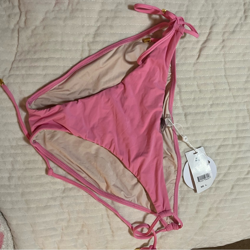 nwt! pink PQ swim bottoms! large